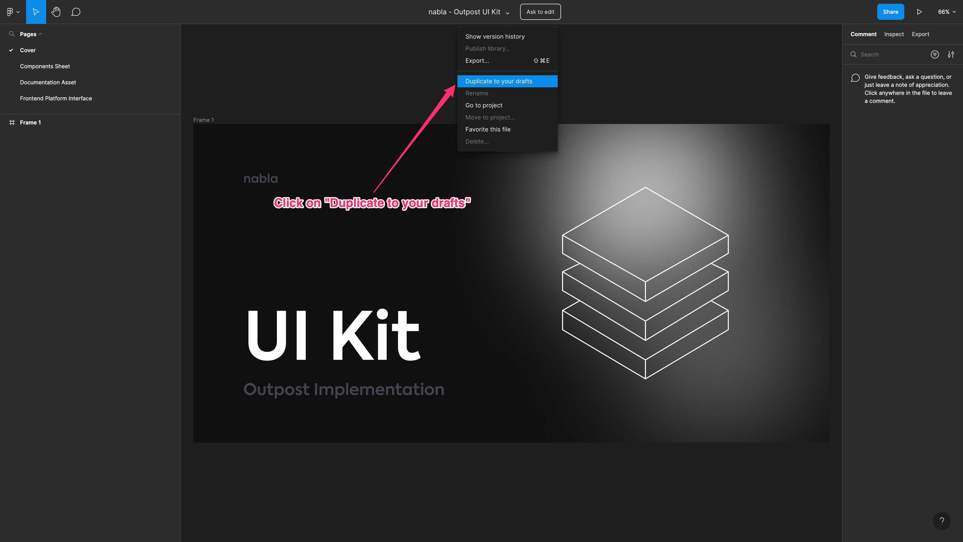 duplicate the file to your draft Duplicate to your draft image